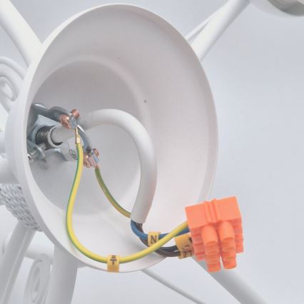 Candeeiro suspenso RETRO II 5xE27/60W/230V branco