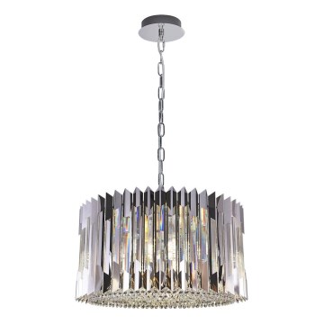 Candeeiro suspenso RITZ 12xE14/40W/230V diâmetro 54 cm cromado brilhante