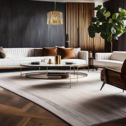 Candeeiro suspenso RITZ 7xE14/40W/230V diâmetro 42 cm dourado