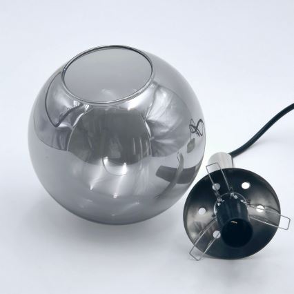 Candeeiro suspenso ROLLO 1xE14/5W/230V cromado mate/fumado