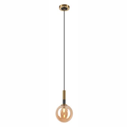 Candeeiro suspenso ROLLO 1xG9/5W/230V dourado/fumado bege