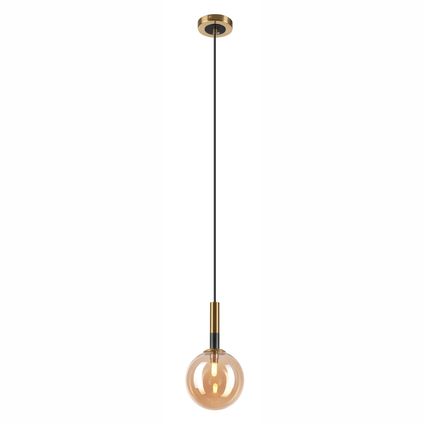 Candeeiro suspenso ROLLO 1xG9/5W/230V dourado/fumado bege