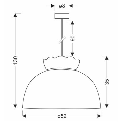 Candeeiro suspenso ROSSINI 1xE27/40W/230V