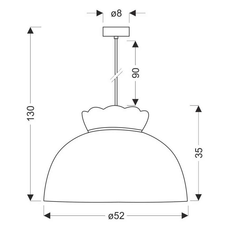 Candeeiro suspenso ROSSINI 1xE27/40W/230V