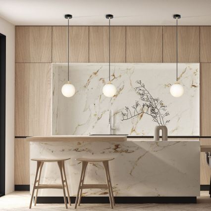 Candeeiro suspenso ROYAL 1xE14/10W/230V diâmetro 14 cm preto