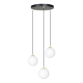 Candeeiro suspenso ROYAL 3xE14/10W/230V diâmetro 30 cm preto
