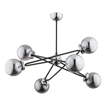 Candeeiro suspenso SAGITO 6xE14/10W/230V cromado brilhante