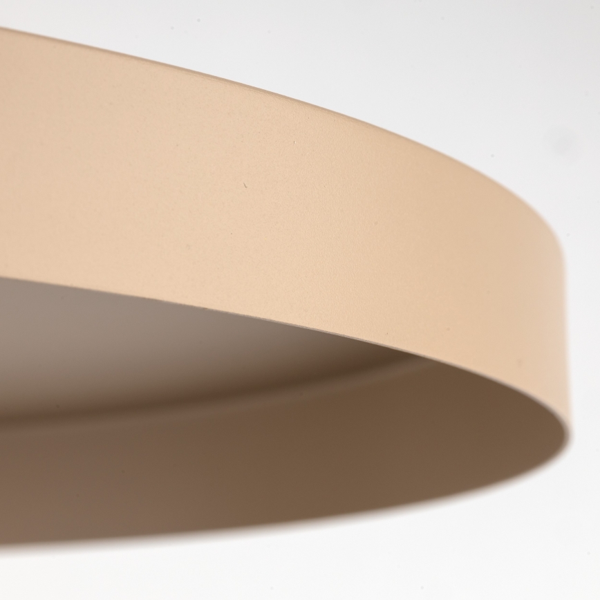 Candeeiro suspenso SILA 1xE27/15W/230V diâmetro 40 cm bege/tijolo