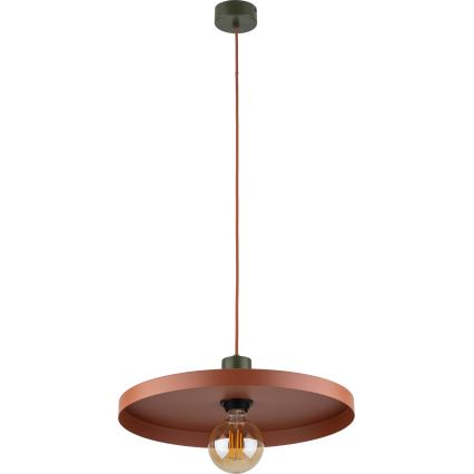Candeeiro suspenso SILA 1xE27/15W/230V diâmetro 40 cm tijolo/verde