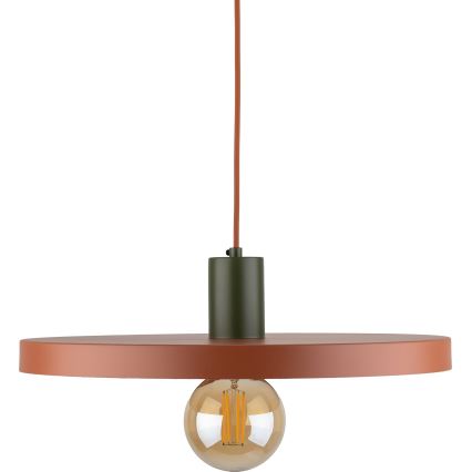 Candeeiro suspenso SILA 1xE27/15W/230V diâmetro 40 cm tijolo/verde