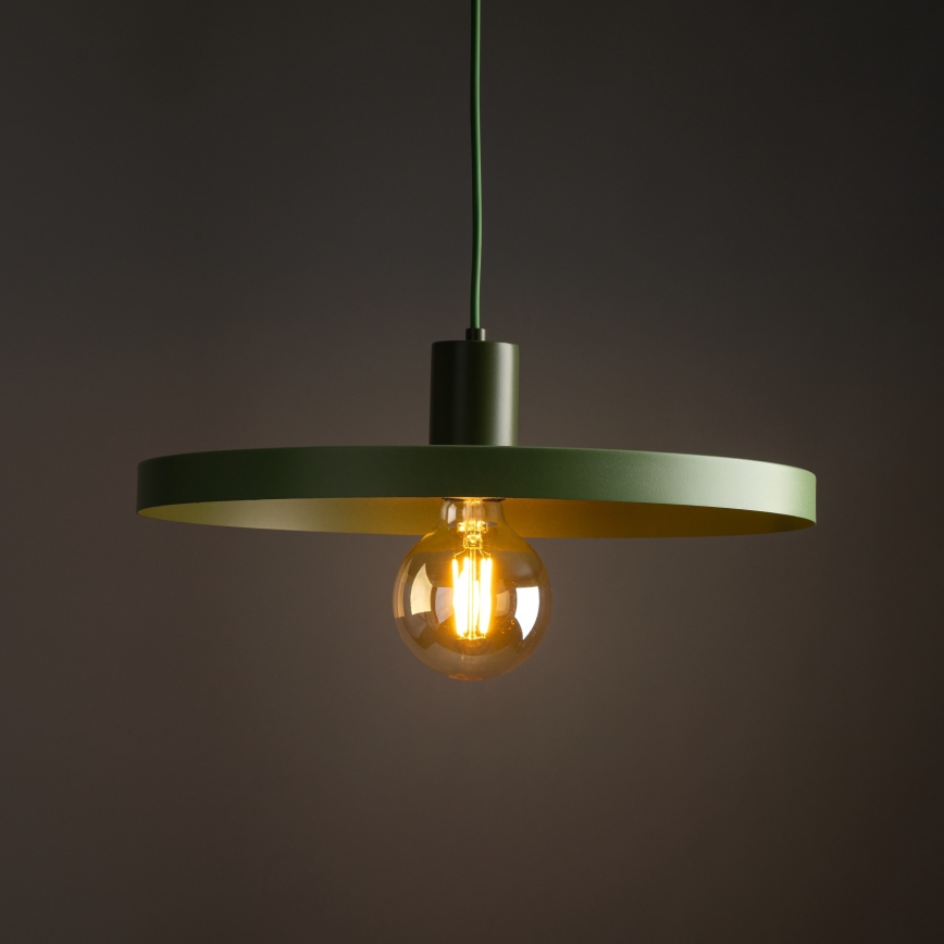 Candeeiro suspenso SILA 1xE27/15W/230V diâmetro 40 cm verde