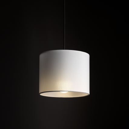 Candeeiro suspenso para sistema de carril trifásico TRACER 1xE27/15W/230V diâmetro 20 cm preto/branco