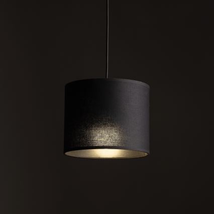 Candeeiro suspenso para sistema de carril trifásico TRACER 1xE27/15W/230V diâmetro 20 cm preto