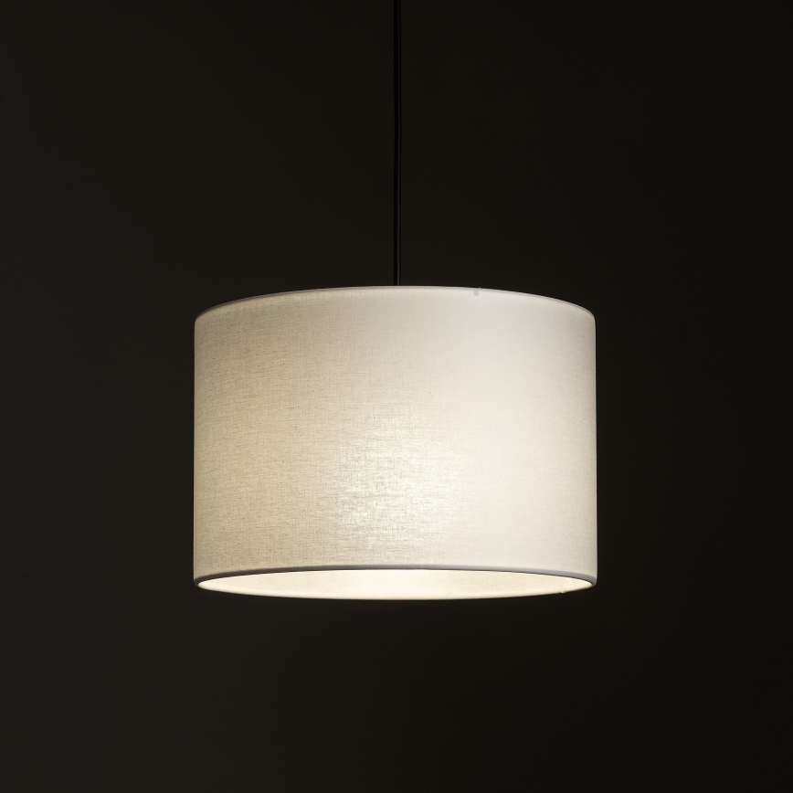 Candeeiro suspenso para sistema de carril trifásico TRACER 1xE27/15W/230V diâmetro 30 cm preto/branco