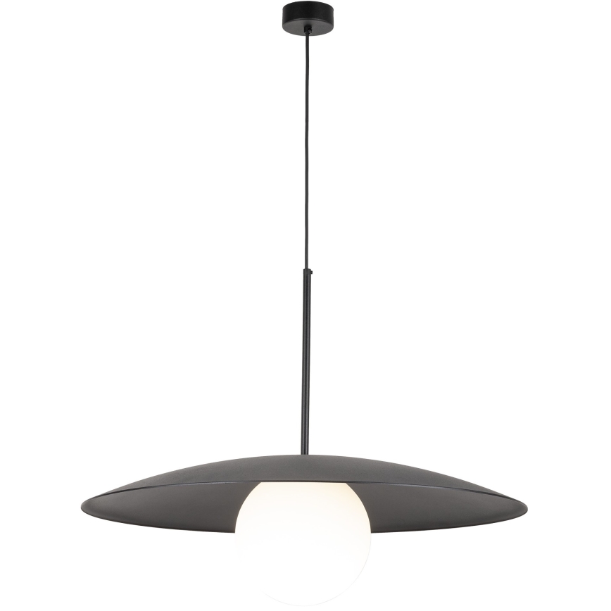 Candeeiro suspenso SLATE 1xE27/15W/230V diâmetro 65 cm preto