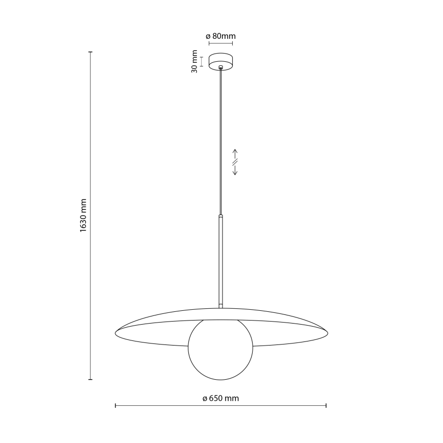 Candeeiro suspenso SLATE 1xE27/15W/230V diâmetro 65 cm tijolo