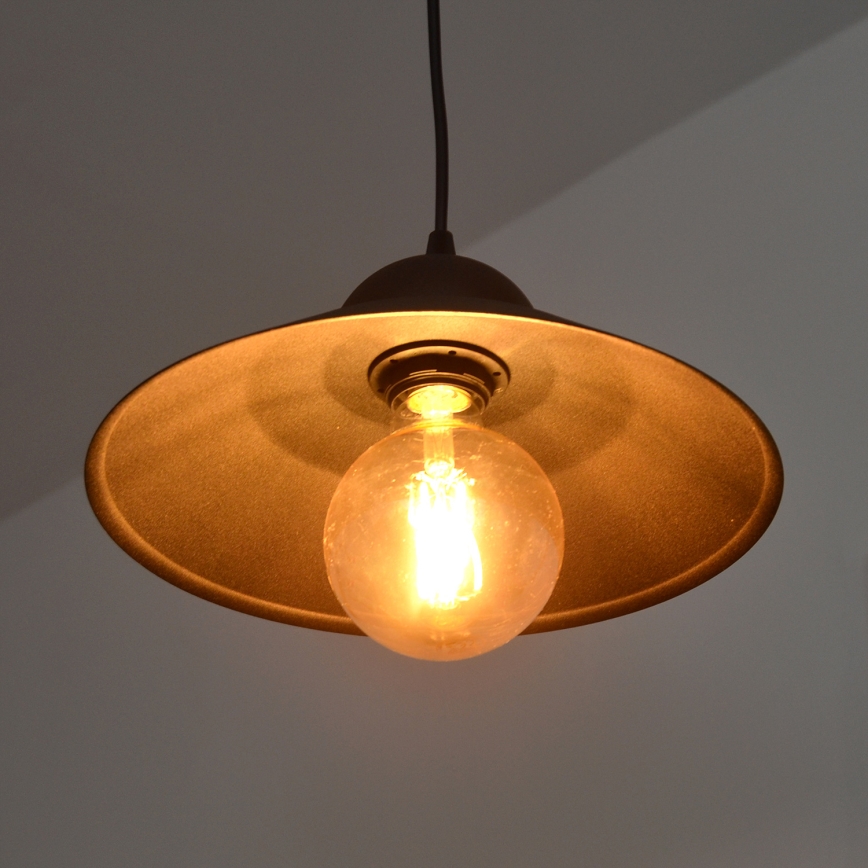 Candeeiro suspenso SORAPIS 1xE27/15W/230V preto