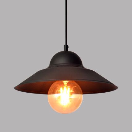 Candeeiro suspenso SORAPIS 1xE27/15W/230V preto