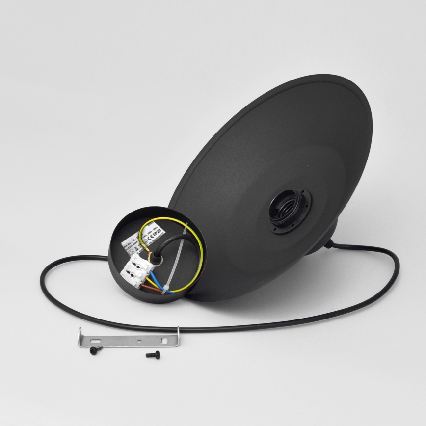 Candeeiro suspenso SORAPIS 1xE27/15W/230V preto