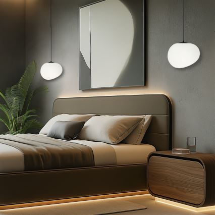 Candeeiro suspenso STONES 1xE27/40W/230V diâmetro 25 cm