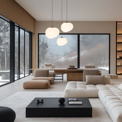 Candeeiro suspenso STONES 1xE27/40W/230V diâmetro 25 cm