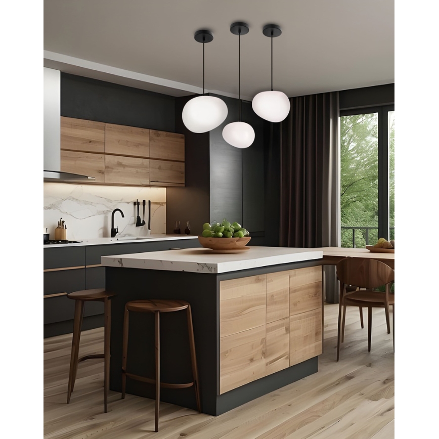 Candeeiro suspenso STONES 1xE27/40W/230V diâmetro 30 cm