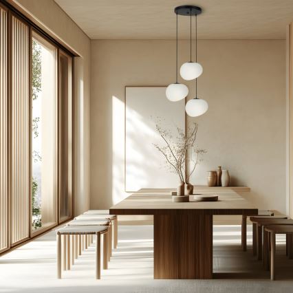 Candeeiro suspenso STONES 3xE27/40W/230V