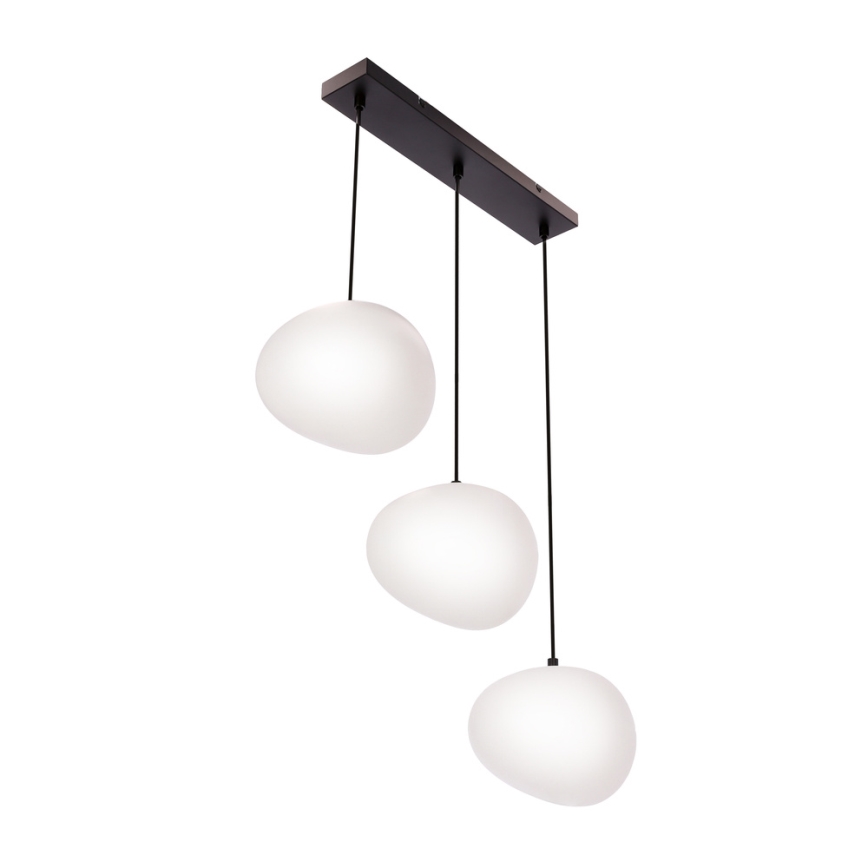 Candeeiro suspenso STONES 3xE27/40W/230V