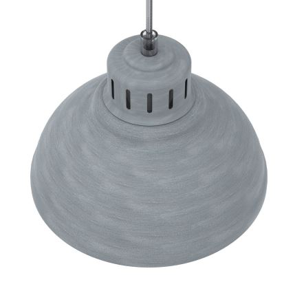 Candeeiro suspenso SVEN 2xE27/15W/230V cinzento