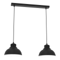 Candeeiro suspenso SVEN 2xE27/15W/230V preto