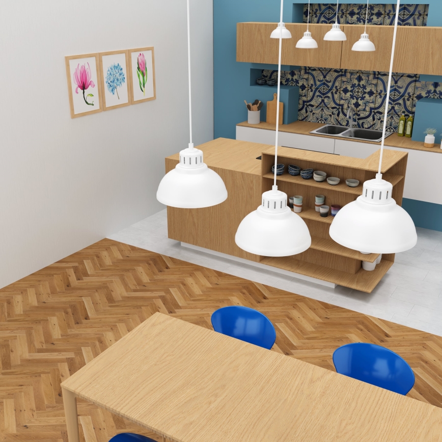 Candeeiro suspenso SVEN 3xE27/15W/230V branco