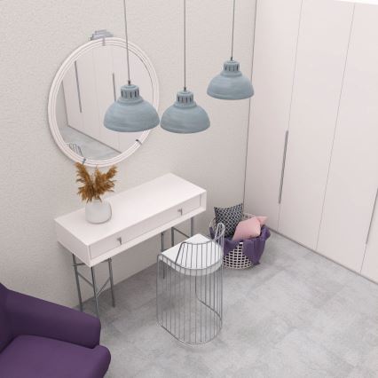 Candeeiro suspenso SVEN 3xE27/15W/230V cinzento