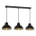 Candeeiro suspenso SVEN 3xE27/15W/230V preto/dourado