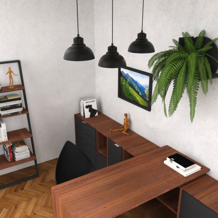 Candeeiro suspenso SVEN 3xE27/15W/230V preto