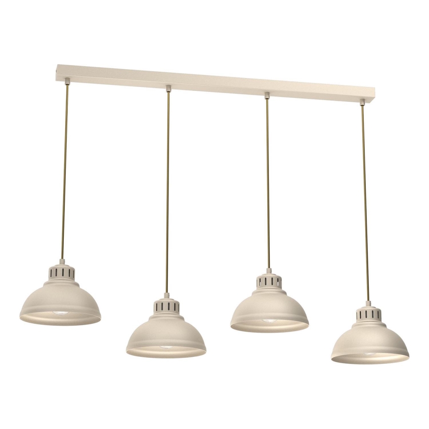 Candeeiro suspenso SVEN 4xE27/15W/230V bege