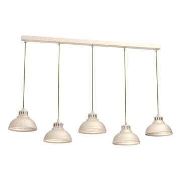 Candeeiro suspenso SVEN 5xE27/15W/230V bege