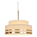 Candeeiro suspenso TAMI 1xE27/60W/230V diâmetro 40 cm bege/dourado
