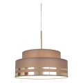 Candeeiro suspenso TAMI 1xE27/60W/230V diâmetro 40 cm castanho/dourado