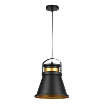 Candeeiro suspenso TAO 1xE27/60W/230V diâmetro 25 cm preto