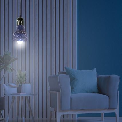 Candeeiro suspenso TERRAZZO 1xE27/60W/230V diâmetro 12 cm preto