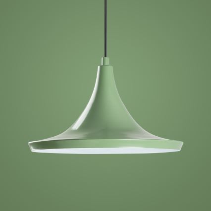 Candeeiro suspenso TOM 1xE27/40W/230V verde