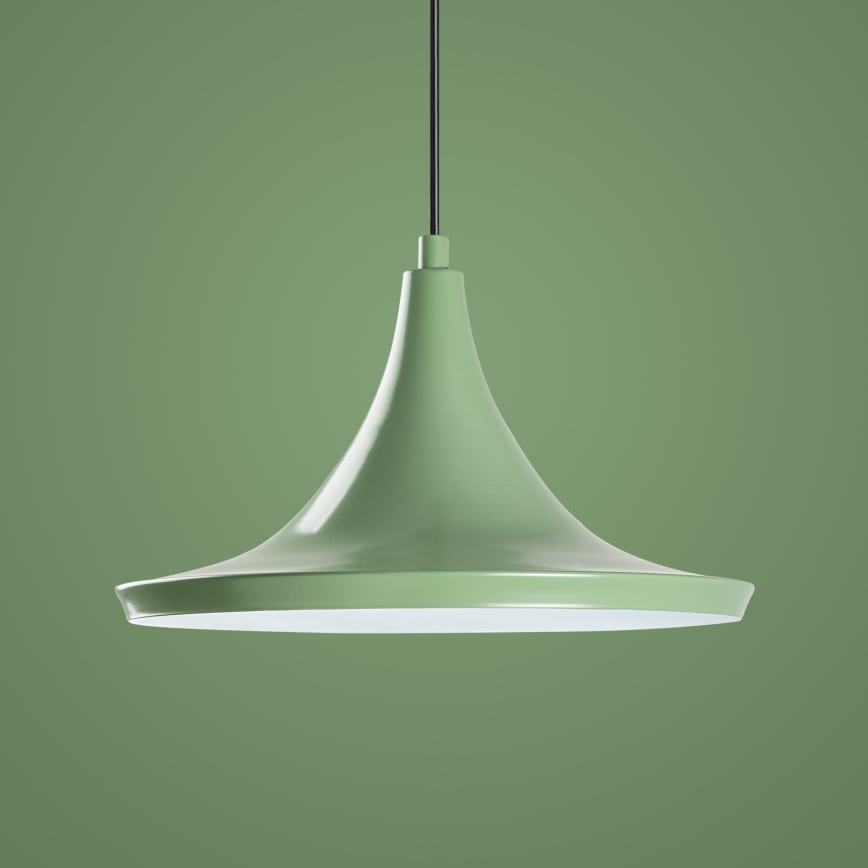 Candeeiro suspenso TOM 1xE27/40W/230V verde