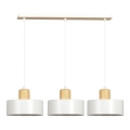 Candeeiro suspenso TORIN 3xE27/15W/230V branco