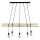 Candeeiro suspenso TRABO 5xE27/60W/230V pinho