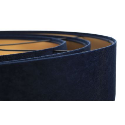 Candeeiro de teto suspenso TRINITI 1xE27/60W/230V azul/dourado