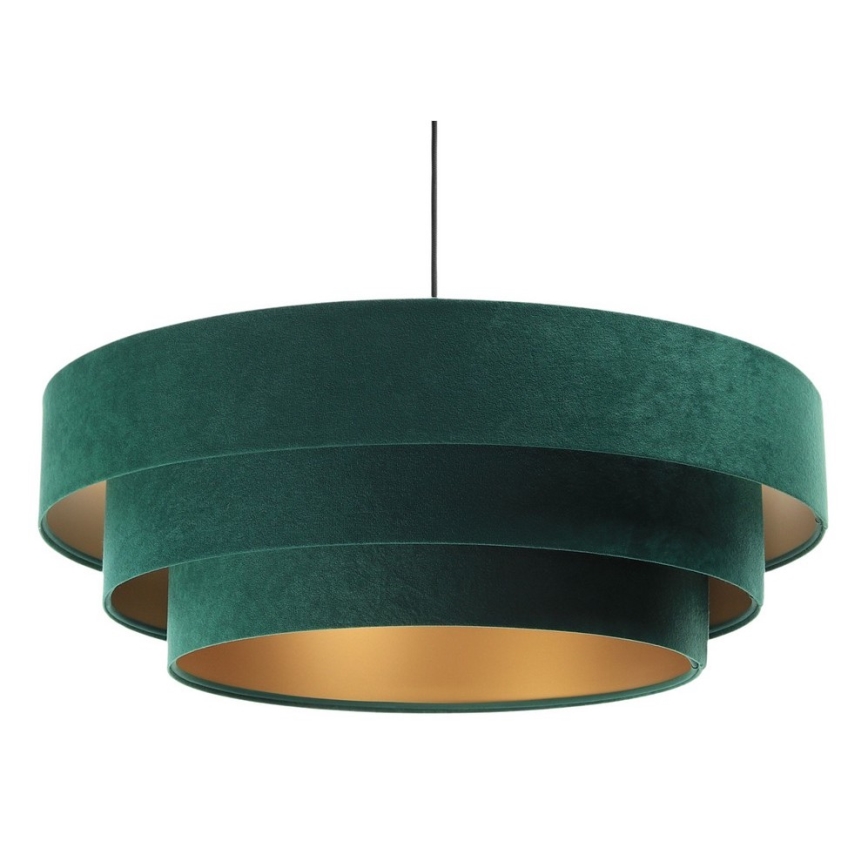 Candeeiro de teto suspenso TRINITI 1xE27/60W/230V verde/dourado