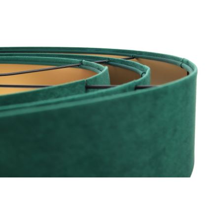 Candeeiro de teto suspenso TRINITI 1xE27/60W/230V verde/dourado