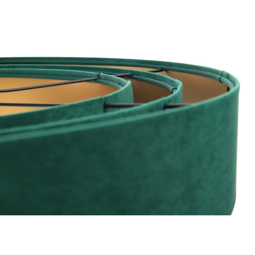 Candeeiro de teto suspenso TRINITI 1xE27/60W/230V verde/dourado