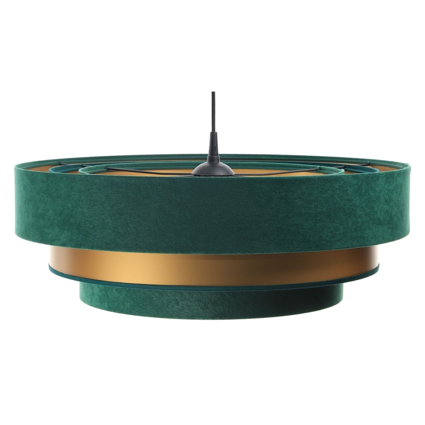 Candeeiro de teto suspenso TRINITI 1xE27/60W/230V verde/dourado