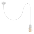 Candeeiro suspenso TUBE 1xE27/15W/230V branco